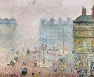 Place du Théâtre-Français, fog effect - Camille Pissarro — artwork view