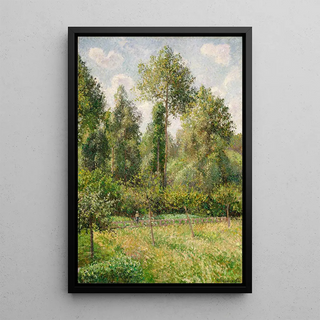 Poplars at Éragny - Camille Pissarro — framed artwork on a wall