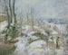 Rabbit in a burrow at Pontoise under the snow - Camille Pissarro — artwork view