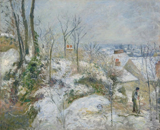 Rabbit in a burrow at Pontoise under the snow - Camille Pissarro — artwork view