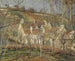 Coin de village sous la neige avec des toits rouges - Camille Pissarro — artwork view
