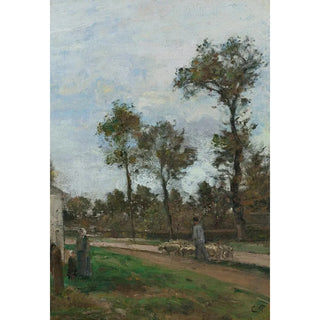 Reproduction of the painting Route de Louveciennes - Camille Pissarro