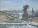 Snowy Landscape Painting near the Hermitage - Camille Pissarro — artwork view