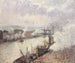 Bateaux à vapeur dans le port de Rouen - Camille Pissarro — artwork view