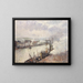 Bateaux à vapeur dans le port de Rouen - Camille Pissarro — framed artwork on a wall