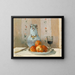 Still life with apples and a pitcher - Camille Pissarro — framed artwork on a wall