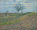 Terre labourée en hiver avec un homme portant un fagot - Camille Pissarro — artwork view