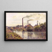 L'Usine à Pontoise - Camille Pissarro — framed artwork on a wall