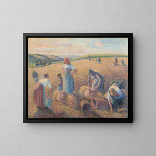 Les Glaneuses - Camille Pissarro — framed artwork on a wall