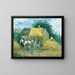 The Hay Cart Montfoucault - Camille Pissarro — framed artwork on a wall