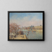 The Morning Sun at the Louvre - Camille Pissarro — framed artwork on a wall