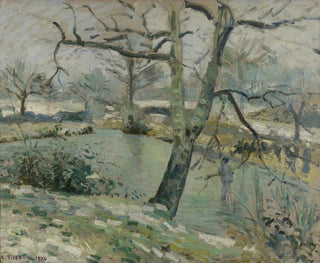 L'Étang at Montfoucault, Winter Effect - Camille Pissarro — artwork view