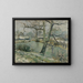 L'Étang at Montfoucault, Winter Effect - Camille Pissarro — framed artwork on a wall