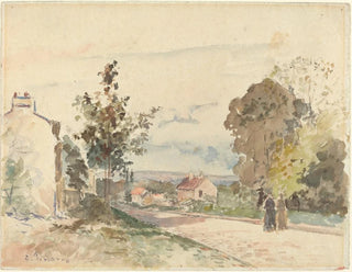 La route de Versailles à Louveciennes - Camille Pissarro — artwork view