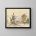 La route de Versailles à Louveciennes - Camille Pissarro — framed artwork on a wall
