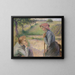 Two Young Peasant Women - Camille Pissarro — framed artwork on a wall