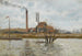 Usine Saint-Ouen-l'Aumône The flood of the Oise - Camille Pissarro — artwork view