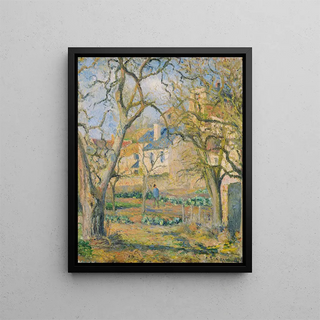 Potager Painting - Camille Pissarro — framed artwork on a wall