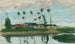 Village au bord d'un étang - Camille Pissarro — artwork view