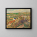 View of the village of Dosny - Camille Pissarro — framed artwork on a wall