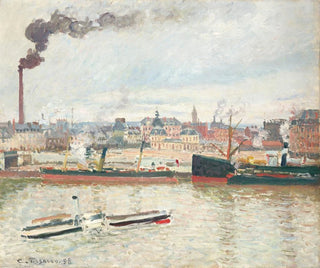 Vue sur la gare d'Orléans Saint-Sever, Rouen - Camille Pissarro — artwork view