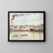 Vue sur la gare d'Orléans Saint-Sever, Rouen - Camille Pissarro — framed artwork on a wall