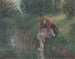 Woman bathing her feet in a stream - Camille Pissarro — artwork view