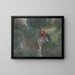 Woman bathing her feet in a stream - Camille Pissarro — framed artwork on a wall