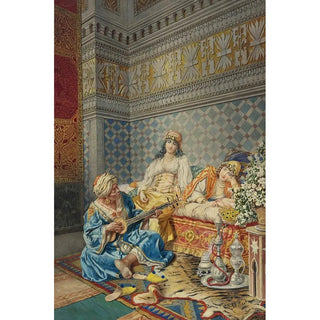 Reproduction of the painting Music in the Harem - Camillo Gioja Barbera