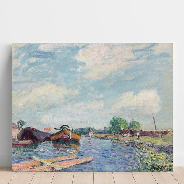 Reproduction of the painting Canal du Loing à Saint-Mammès - Alfred Sisley
