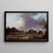 View of Walton Bridge - Canaletto — framed artwork on a wall