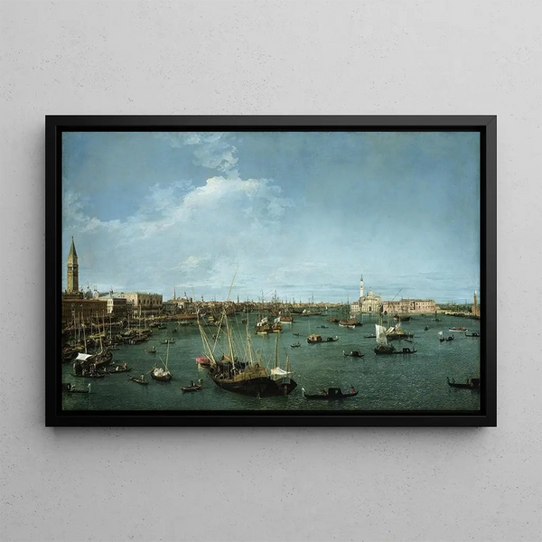 Bacino di San Marco Venice - Canaletto — framed artwork on a wall