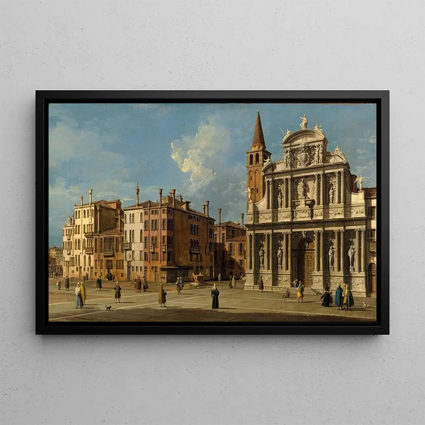 Campo Santa Maria Zobenigo, Venice - Canaletto — framed artwork on a wall