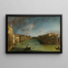 Grand Canal from Palazzo Balbi towards Rialto - Canaletto — framed artwork on a wall