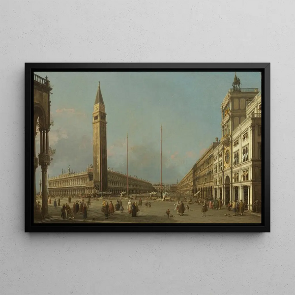 Piazza San Marco view towards the south and west - Canaletto — framed artwork on a wall