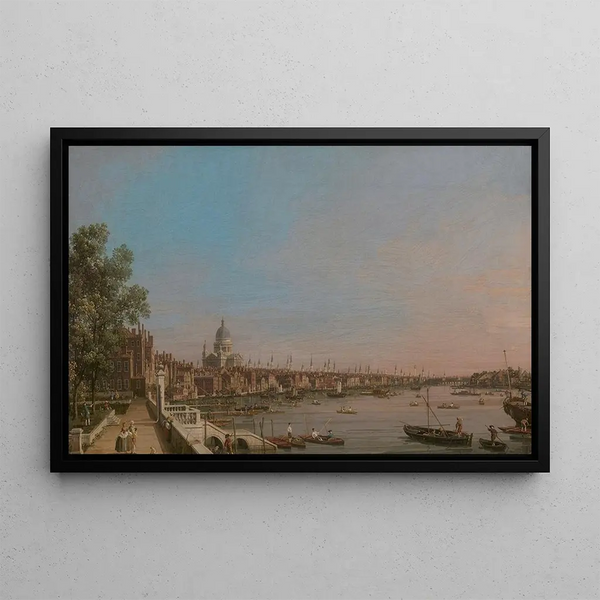 La Ville depuis la Terrasse de Somerset House - Canaletto — framed artwork on a wall