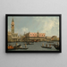 The Molo with the Piazzetta and the Doge's Palace from the Bacino - Canaletto — framed artwork on a wall