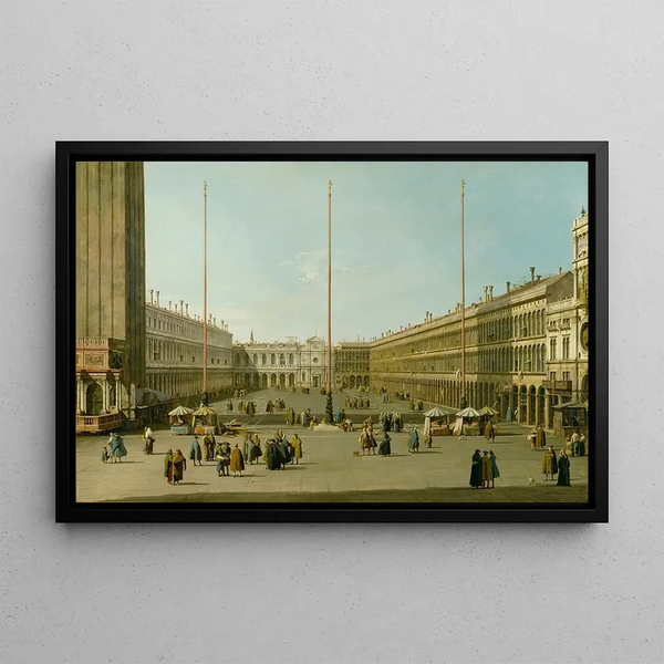 La Piazza San Marco - Canaletto — framed artwork on a wall