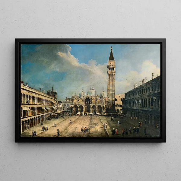 La Piazza San Marco in Venice - Canaletto — framed artwork on a wall