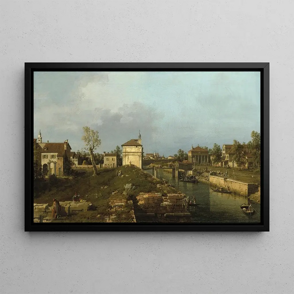 La Porta Portello, Padua - Canaletto — framed artwork on a wall