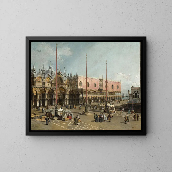 La place Saint-Marc, Venice - Canaletto — framed artwork on a wall