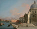 Venice, the Grand Canal seen eastward with Santa Maria della Salute - Canaletto — artwork view
