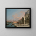 Venice, the Grand Canal seen eastward with Santa Maria della Salute - Canaletto — framed artwork on a wall