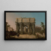 View of the Arc de Constantin with the Colosseum - Canaletto — framed artwork on a wall