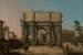 View of the Arc de Constantin with the Colosseum - Canaletto — artwork view