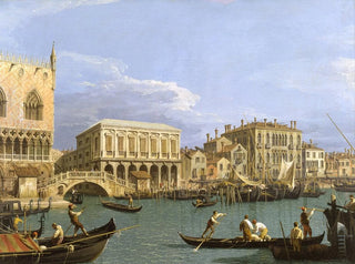 View of the Riva degli Schiavoni in Venice - Canaletto — artwork view