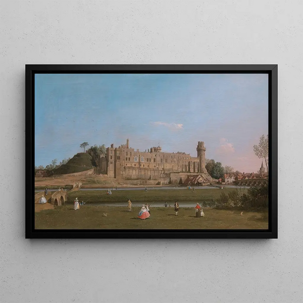 Château de Warwick - Canaletto — framed artwork on a wall