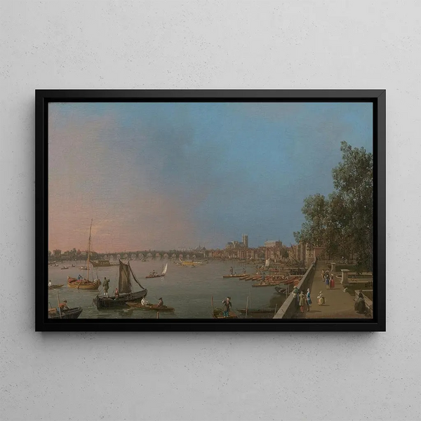 Westminster Painting from Somerset House Terrace - Canaletto — framed artwork on a wall