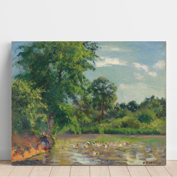 Reproduction of the painting Ducks on the Pond of Montfoucault - Camille Pissarro