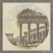 Caprice architectural Ruin of temple and figurines - Victor Jean Nicolle — displayed in an interior